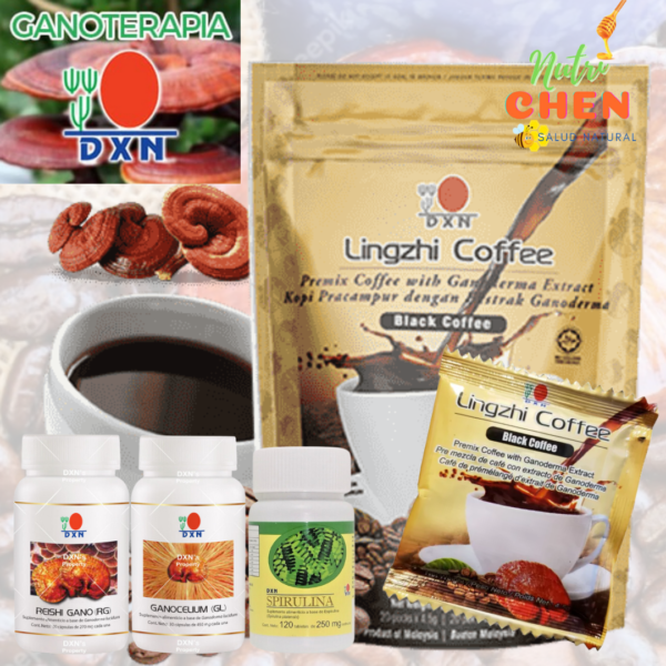 Kit de Ganoterapia con Café Negro Lingzhi 2 en 1